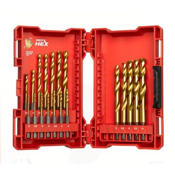 RED HEX - Shockwave HSS-TiN Drill Bits