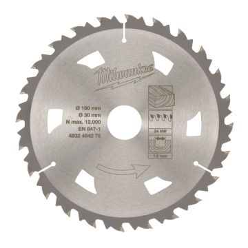 Circular saw blades for cordless tools
